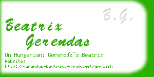 beatrix gerendas business card